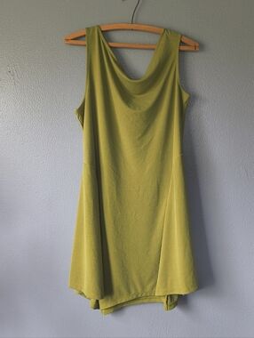 Women's Olive Green Sleeveless A-Line Dress